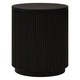 Kraton Small Round Bedside Table - Grey Oak - Hand made Bedroom furniture