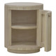 Kraton Small Round Bedside Table - Sandbar - Hand made Bedroom furniture