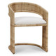 Hampton Rattan Dining Chair - Rattan Natural / Arctic Fabric Dining Room Furniture - 28972RNATSF204