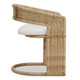 Hampton Rattan Dining Chair - Rattan Natural / Arctic Fabric - Hand made Dining Room furniture