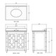Grosvenor Single Vanity w/ Sink & Marble Top - Size: 101H x 89W x 60D (cm)