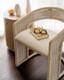 Hampton Rattan Dining Chair - Rattan White Wash / Arctic Fabric - 28972RT01SF204
