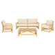 Kailani 4-Pc Lounge Set W/Cover - Light Bamboo - Resort style