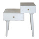 Cube Side Table - White - Mid-Century Modern style
