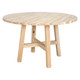 Novato Round Dining Table 120Cm - Distressed Natural - Contemporary style