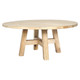 Novato Round Coffee Table - Distressed Natural - Contemporary style