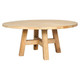 Novato Round Coffee Table - Distressed Rustic - Contemporary style