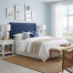 Lausanne King Headboard - Lawson Navy Blue Linen HL608K-F10
