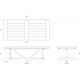 Hamptons X-Base Dining Table 270cm - Solid Timber French Provincial style Dining Room furniture