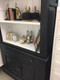 Edwardian Bookcase - Black Light Distressed / White Light Distressed - Hand made Edwardian style Living Room furniture