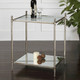 Gannon Mirrored Glass End Table - Size: 69H x 57W x 46D (cm) - Mid-Century Modern style