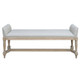 Francesca Bedend Bench with Arms - Weathered Oak/Linen - French Provincial style