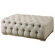 Kaniel Tufted Antique White Ottoman - Melbourne, Sydney, Brisbane delivery