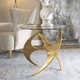 Graciano Glass Side Table - Size: 67H x 71W x 71D (cm) - Mid-Century Modern style Graciano Glass Side Table - Size: 67H x 71W x 71D (cm) - Mid-Century Modern style