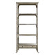 Bridgely Aged White Etagere Mid-Century Modern style Shelving Unit Decor
