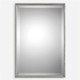 Sherise Brushed Nickel Mirror Contemporary style Wall Mirror Decor