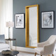 Edmonton Gold Leaner Mirror - Size: 192H x 70W x 11D (cm) - Mid-Century Modern style