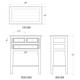 Eton 3 Drawer Side Table - Hobart, Launceston, Perth Craftsman style Living Room furniture
