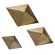 Rhombus Champagne Accents - S/3 Mid-Century Modern style Sculpture Decor