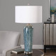 Maira Blue Ceramic Table Lamp - Size: 83H x 45W x 45D (cm) - Contemporary style Maira Blue Ceramic Table Lamp - Size: 83H x 45W x 45D (cm) - Contemporary style