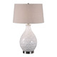 Camellia Glossed White Table Lamp Coastal style Table Lamp Decor