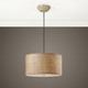Dafina 3 Light Burlap Drum Pendant - Size: 31H x 56W x 56D (cm) - Mid-Century Modern style