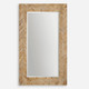 Demetria Oversized Wooden Mirror Organic style Wall Mirror Decor