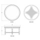 Montego Coffee Table Small - Size: 46H x 92W x 92D (cm)