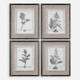 Casual Grey Study Framed Art Set/4 Coastal style Painting Decor Casual Grey Study Framed Art Set/4 Coastal style Painting Decor