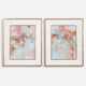 A Touch Of Blush And Rosewood Fences Art - S/2 Contemporary style Print Decor