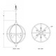 Infinity Chandelier Medium w/ 6 Lights - Solid Timber Mid-Century Modern style  furniture