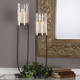 Durga Iron Work Candleholders Set/2 - Size: 78H x 18W x 18D (cm) - Coastal style