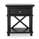 Sorrento Bedside Table 1 Drawer - Black