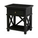 Sorrento Bedside Table 1 Drawer - Black