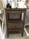 Eton 2 Drawer Side Table with Pull-Out Shelf - Cocoa - Size: 69H x 43W x 33D (cm)