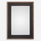 Staveley Rustic Black Mirror Mid-Century Modern style Wall Mirror Decor