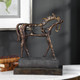 Titan Horse Sculpture - Size: 42H x 34W x 14D (cm) - Mid-Century Modern style