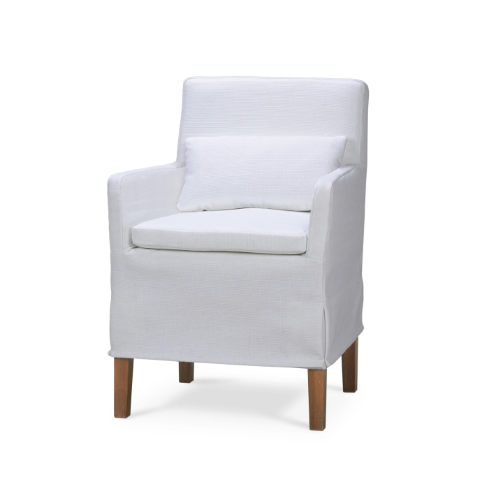 Bilboa Slipcover Arm Dining Chair