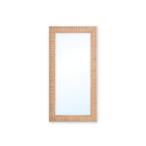 Abbeville Rattan Standing Mirror Coastal Style Decor