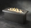 Key Largo 48 Inch Rectangular Stucco Natural Gas Fire Pit Table in Midnight Mist by The Outdoor GreatRoom Company