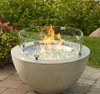 Cove 29 Inch Round GFRC Natural Gas Fire Bowl in Natural Gray by The Outdoor GreatRoom Company (Ships As Propane w/ Natural Gas Conversion Kit)