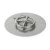 American Fire Products 12" Round Stainless Steel Flat Pan With 6" Fire Ring - SS-RFP-12-ASBL