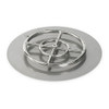 American Fire Products 18" Round Stainless Steel Flat Pan With 12" Fire Ring - SS-RFP-18-ASBL