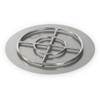 American Fire Products 24" Round Stainless Steel Flat Pan With 18" Fire Ring - SS-RFP-24-ASBL