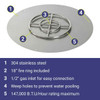 American Fire Products 36" Round Stainless Steel Flat Pan With 18" Fire Ring - SS-RFP-36-ASBL