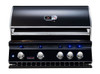 Whistler 4-Burner 102 x 28-Inch Gas Grill Island with Infrared Rear Burner, Refrigerator, Double Side Burner, and Rotisserie Kit - Black Stainless