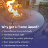 American Fire Products Round Glass Flame Guard for 19" x 6" Round Drop-In Fire Pit Pan - FG-RSP-19