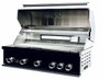 Whistler 42-Inch 5-Burner Gas Grill on Stainless Steel Cabinet with Rear Infrared Burner, Grill Lights, Rotisserie Kit & Cover - Black Stainless