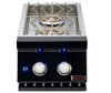 Whistler Built-In Gas Double Side Burner with Lid - Black Stainless Steel