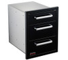 Whistler 21.5-Inch Black Stainless Steel Triple Drawer